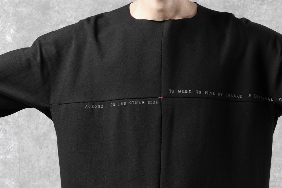画像をギャラリービューアに読み込む, m.a+ written one piece long sleeve t-shirt / T211D/W/JM11 (BLACK)