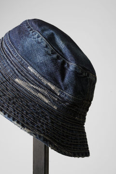 Load image into Gallery viewer, MADNESS NV. NEP DENIM BUCKET HAT (INDIGO)