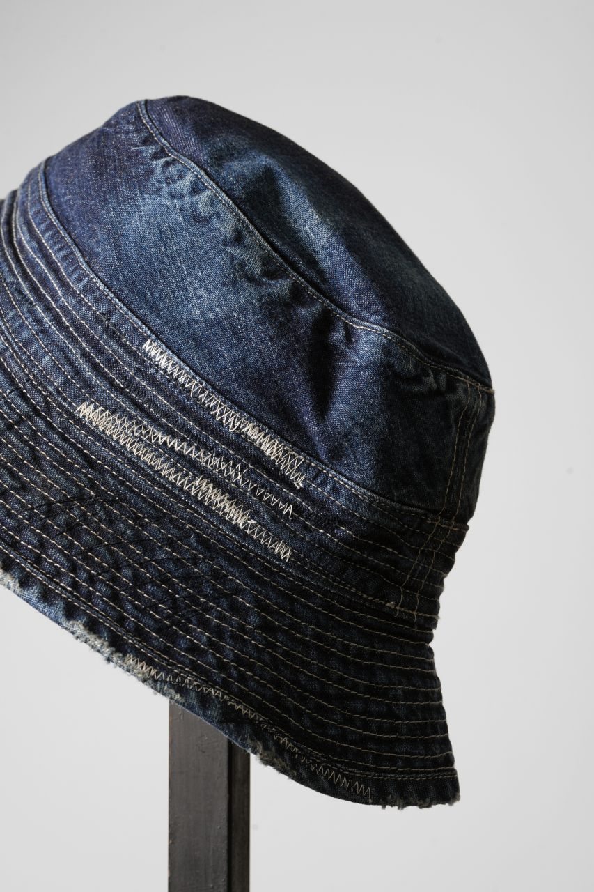 Load image into Gallery viewer, MADNESS NV. NEP DENIM BUCKET HAT (INDIGO)