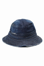 Load image into Gallery viewer, MADNESS NV. NEP DENIM BUCKET HAT (INDIGO)