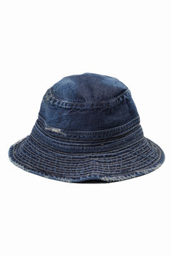 Load image into Gallery viewer, MADNESS NV. NEP DENIM BUCKET HAT (INDIGO)
