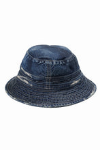 Load image into Gallery viewer, MADNESS NV. NEP DENIM BUCKET HAT (INDIGO)