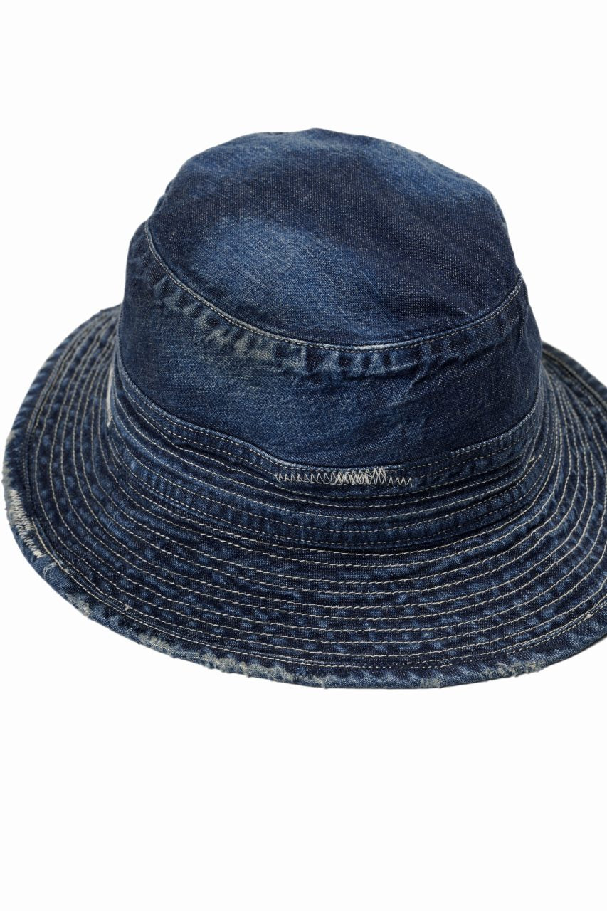 Load image into Gallery viewer, MADNESS NV. NEP DENIM BUCKET HAT (INDIGO)