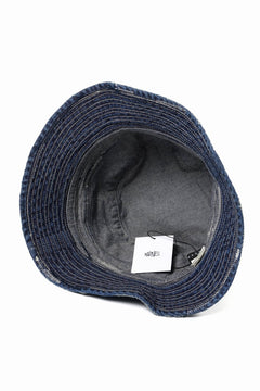 Load image into Gallery viewer, MADNESS NV. NEP DENIM BUCKET HAT (INDIGO)