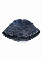 Load image into Gallery viewer, MADNESS NV. NEP DENIM BUCKET HAT (INDIGO)