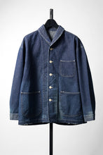 画像をギャラリービューアに読み込む, MADNESS NV. SHAWL COLLAR DENIM COVERALL (INDIGO)