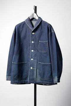 画像をギャラリービューアに読み込む, MADNESS NV. SHAWL COLLAR DENIM COVERALL (INDIGO)