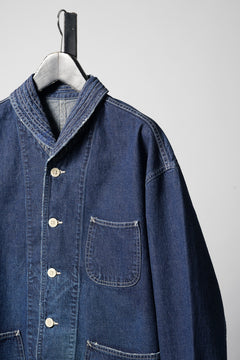 画像をギャラリービューアに読み込む, MADNESS NV. SHAWL COLLAR DENIM COVERALL (INDIGO)