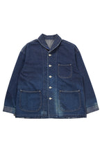 画像をギャラリービューアに読み込む, MADNESS NV. SHAWL COLLAR DENIM COVERALL (INDIGO)
