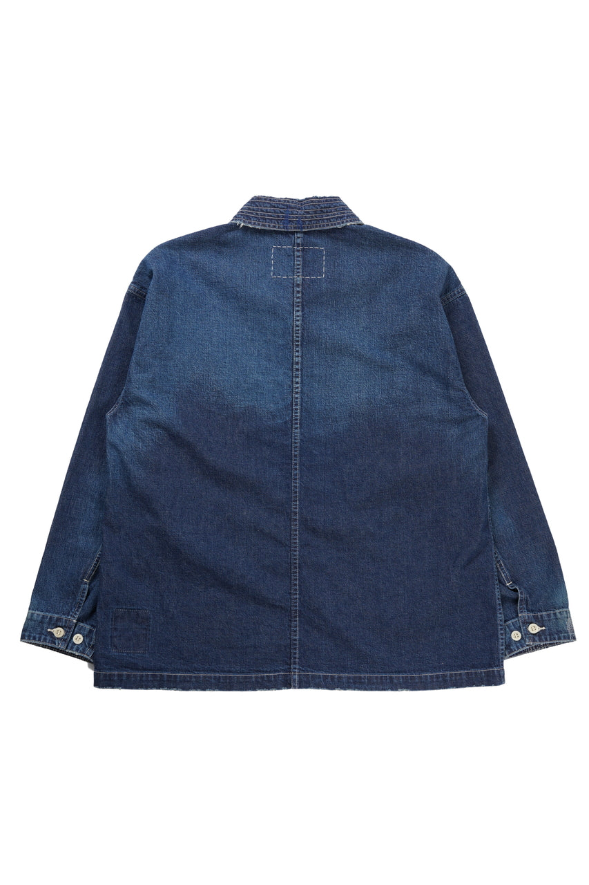 画像をギャラリービューアに読み込む, MADNESS NV. SHAWL COLLAR DENIM COVERALL (INDIGO)