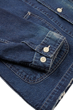 画像をギャラリービューアに読み込む, MADNESS NV. SHAWL COLLAR DENIM COVERALL (INDIGO)