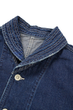 画像をギャラリービューアに読み込む, MADNESS NV. SHAWL COLLAR DENIM COVERALL (INDIGO)
