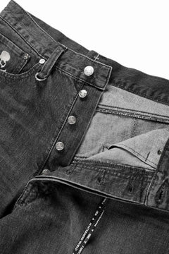 Load image into Gallery viewer, MASTERMIND WORLD PATCHWORK JACQUARD STRAIGHT DENIM PANTS (BLACK)