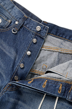 Load image into Gallery viewer, MASTERMIND WORLD PATCHWORK JACQUARD STRAIGHT DENIM PANTS (INDIGO)