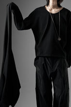 画像をギャラリービューアに読み込む, OPPOSE DUALITY ONE SIDE HALF LONG SLEEVE T-SHIRT (BLACK)