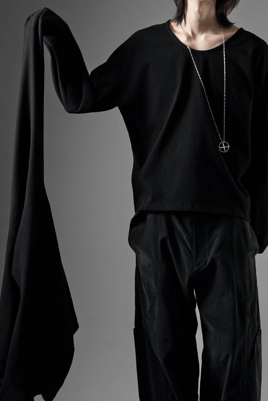 画像をギャラリービューアに読み込む, OPPOSE DUALITY ONE SIDE HALF LONG SLEEVE T-SHIRT (BLACK)