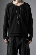 画像をギャラリービューアに読み込む, OPPOSE DUALITY ONE SIDE HALF LONG SLEEVE T-SHIRT (BLACK)