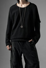 画像をギャラリービューアに読み込む, OPPOSE DUALITY ONE SIDE HALF LONG SLEEVE T-SHIRT (BLACK)