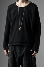 画像をギャラリービューアに読み込む, OPPOSE DUALITY ONE SIDE HALF LONG SLEEVE T-SHIRT (BLACK)