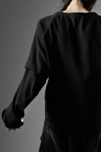 画像をギャラリービューアに読み込む, OPPOSE DUALITY ONE SIDE HALF LONG SLEEVE T-SHIRT (BLACK)