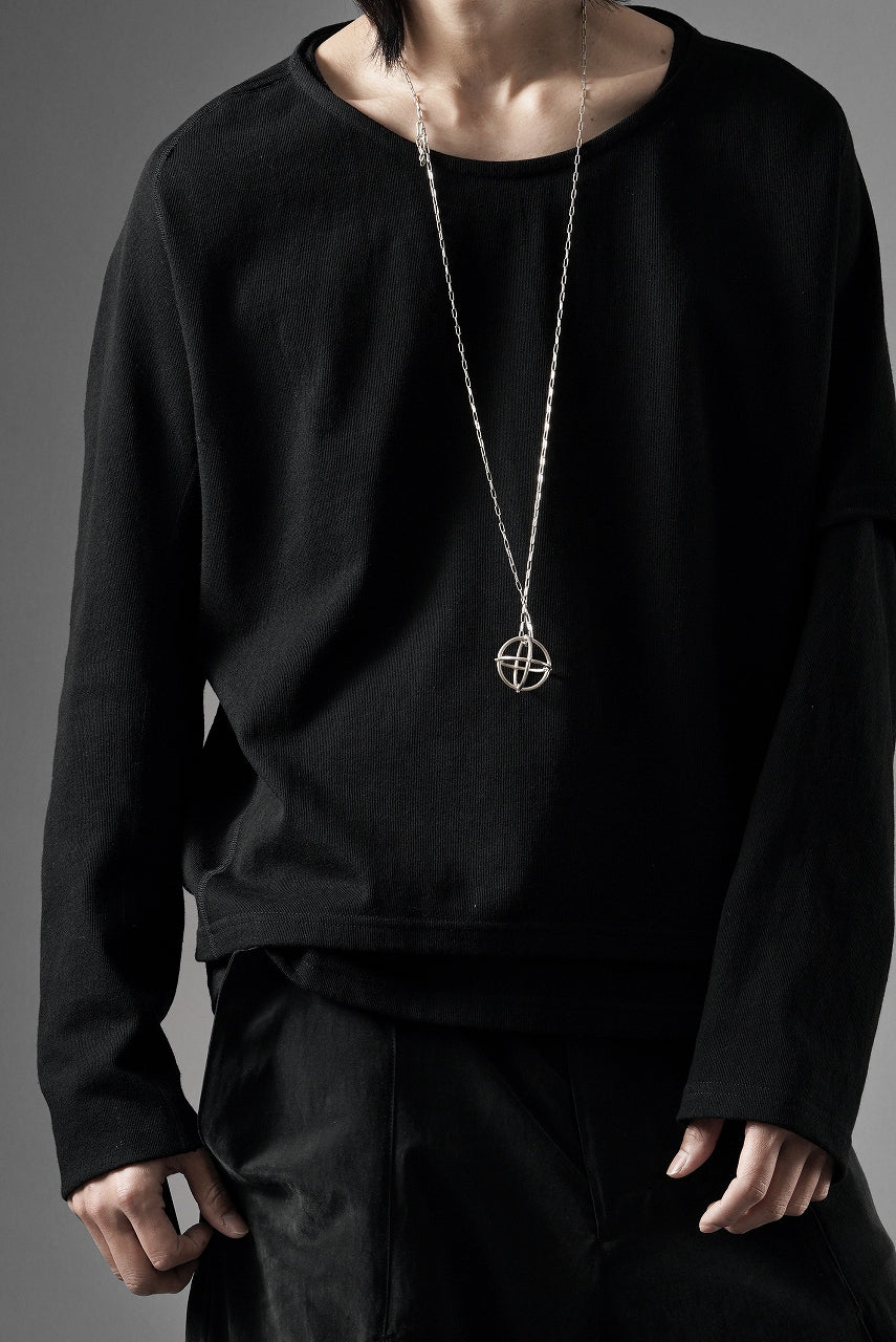 画像をギャラリービューアに読み込む, OPPOSE DUALITY ONE SIDE HALF LONG SLEEVE T-SHIRT (BLACK)