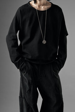 画像をギャラリービューアに読み込む, OPPOSE DUALITY ONE SIDE HALF LONG SLEEVE T-SHIRT (BLACK)