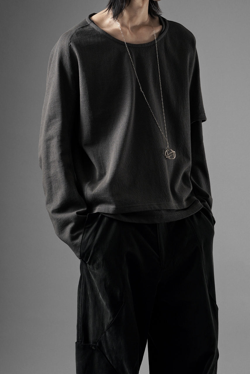 画像をギャラリービューアに読み込む, OPPOSE DUALITY ONE SIDE HALF LONG SLEEVE T-SHIRT (GRAY)