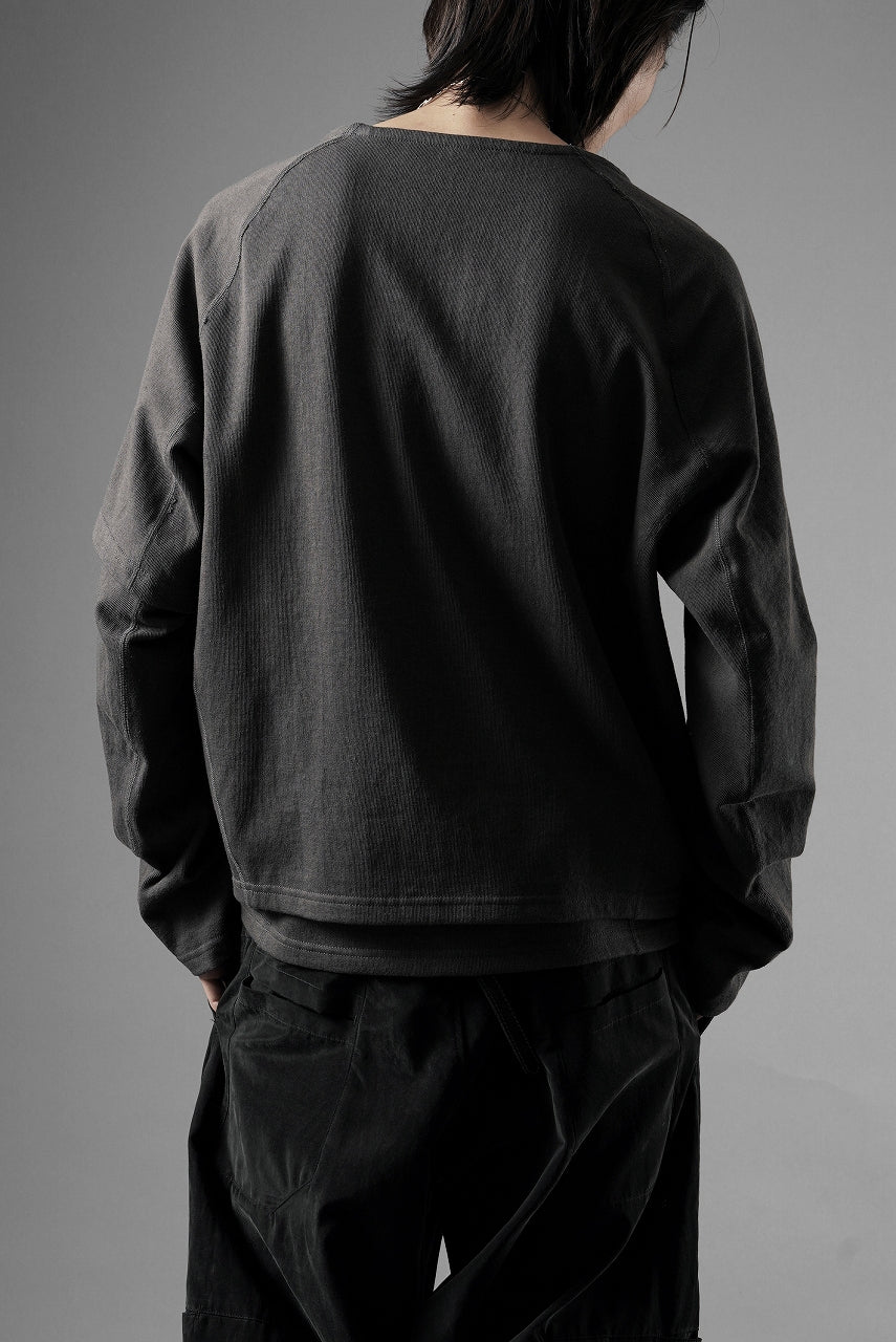 画像をギャラリービューアに読み込む, OPPOSE DUALITY ONE SIDE HALF LONG SLEEVE T-SHIRT (GRAY)