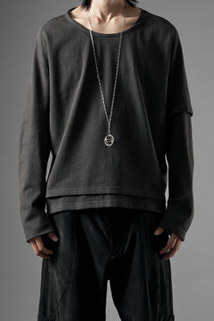 画像をギャラリービューアに読み込む, OPPOSE DUALITY ONE SIDE HALF LONG SLEEVE T-SHIRT (GRAY)