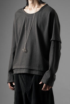 画像をギャラリービューアに読み込む, OPPOSE DUALITY ONE SIDE HALF LONG SLEEVE T-SHIRT (GRAY)