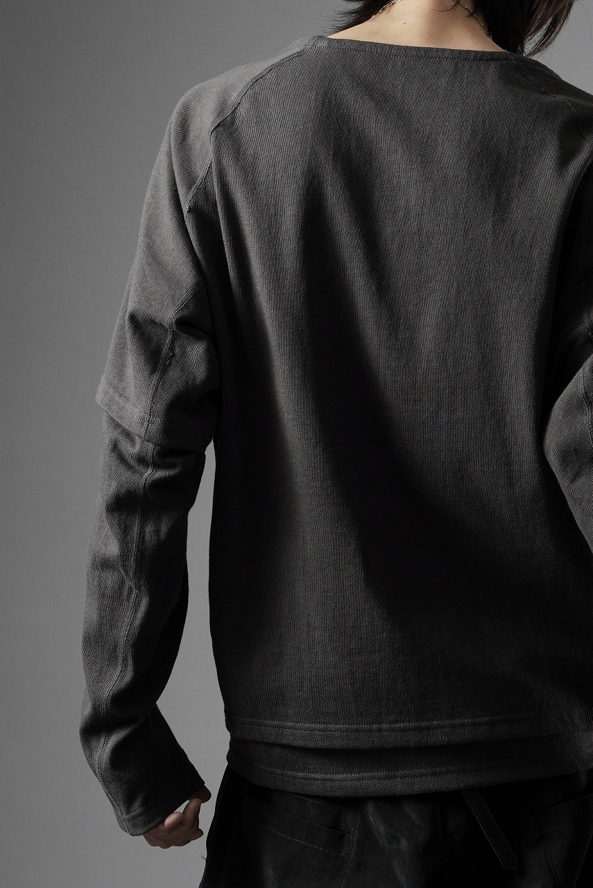 画像をギャラリービューアに読み込む, OPPOSE DUALITY ONE SIDE HALF LONG SLEEVE T-SHIRT (GRAY)