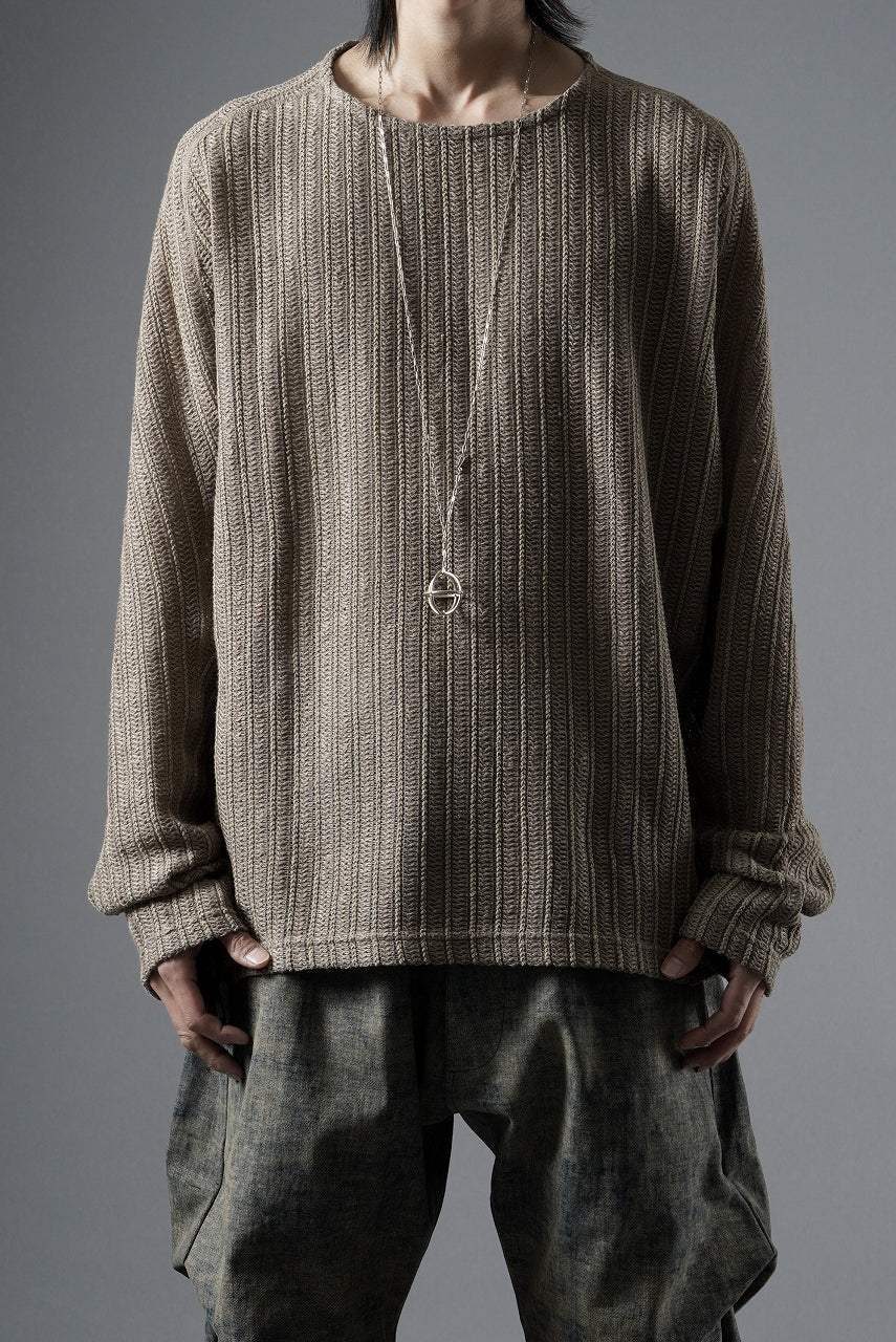 Load image into Gallery viewer, OPPOSE DUALITY WAVE LONG SLEEVE T-SHIRTS / RUSSELL KNIT JERSEY (BEIGE)