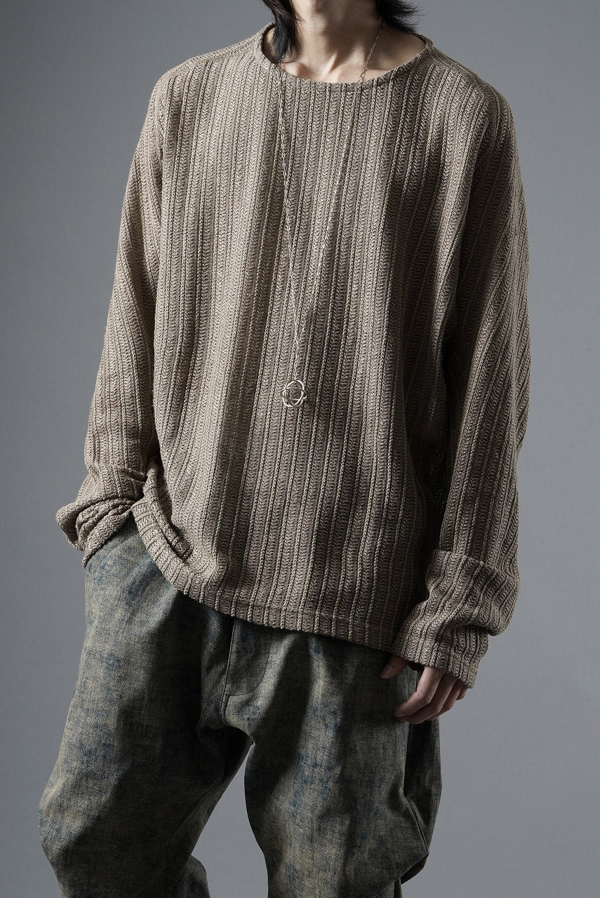 OPPOSE DUALITY WAVE LONG SLEEVE T-SHIRTS / RUSSELL KNIT JERSEY (BEIGE)