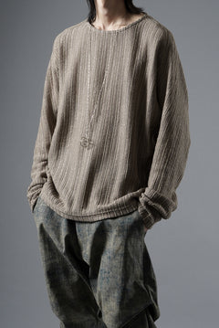 Load image into Gallery viewer, OPPOSE DUALITY WAVE LONG SLEEVE T-SHIRTS / RUSSELL KNIT JERSEY (BEIGE)