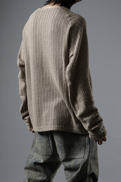 Load image into Gallery viewer, OPPOSE DUALITY WAVE LONG SLEEVE T-SHIRTS / RUSSELL KNIT JERSEY (BEIGE)