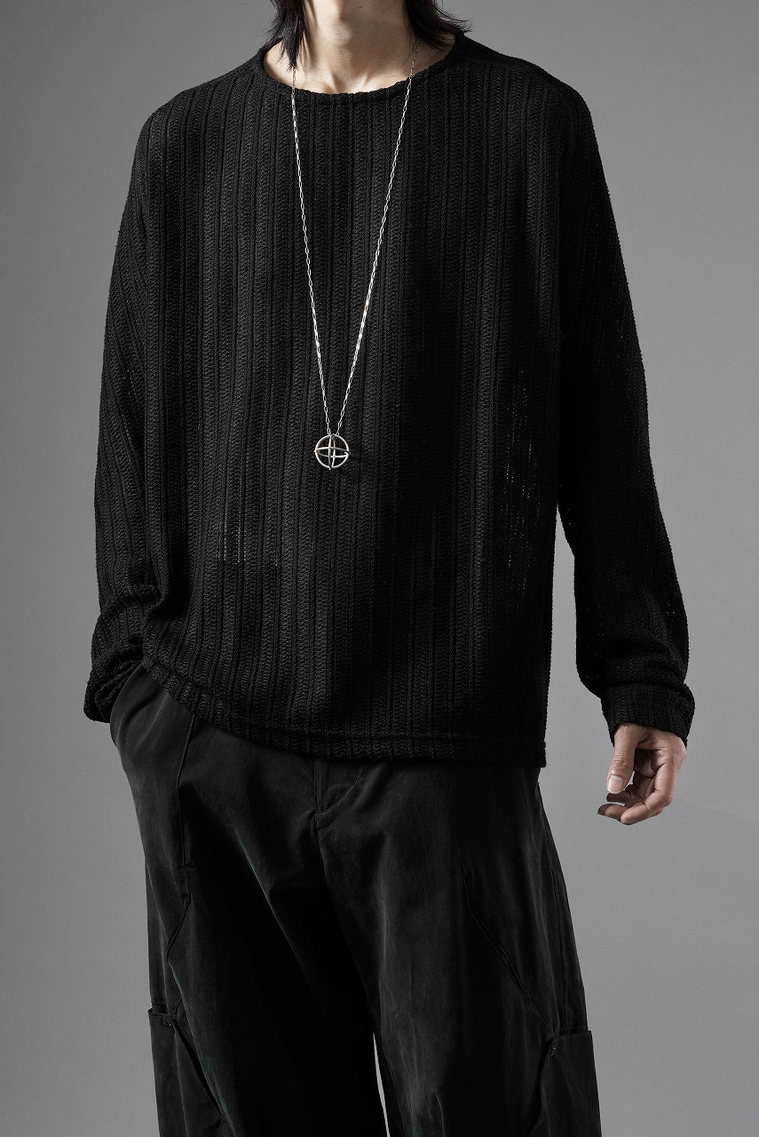 OPPOSE DUALITY WAVE LONG SLEEVE T-SHIRTS / RUSSELL KNIT JERSEY (BLACK)