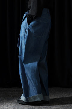 画像をギャラリービューアに読み込む, TARO HORIUCHI / th products Belted Wide Pants / 6oz Denim (light indigo)