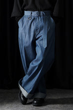 画像をギャラリービューアに読み込む, TARO HORIUCHI / th products Belted Wide Pants / 6oz Denim (light indigo)