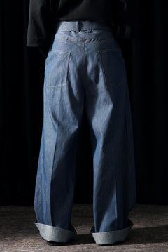 画像をギャラリービューアに読み込む, TARO HORIUCHI / th products Belted Wide Pants / 6oz Denim (light indigo)