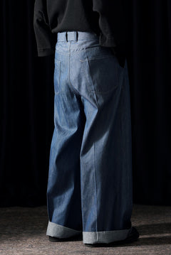 画像をギャラリービューアに読み込む, TARO HORIUCHI / th products Belted Wide Pants / 6oz Denim (light indigo)