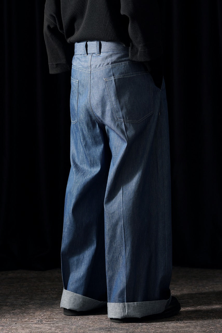 画像をギャラリービューアに読み込む, TARO HORIUCHI / th products Belted Wide Pants / 6oz Denim (light indigo)
