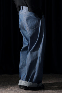 画像をギャラリービューアに読み込む, TARO HORIUCHI / th products Belted Wide Pants / 6oz Denim (light indigo)