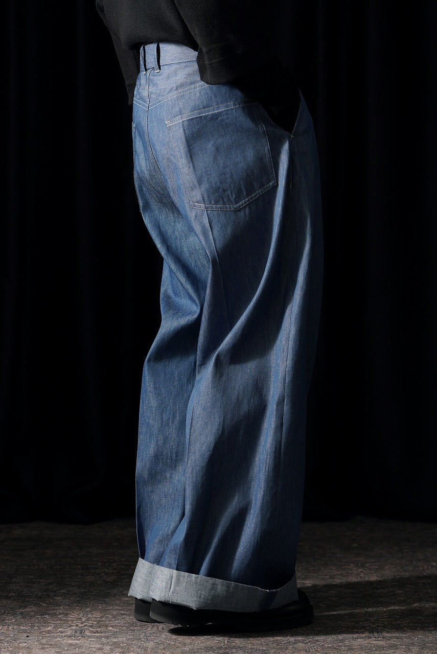 画像をギャラリービューアに読み込む, TARO HORIUCHI / th products Belted Wide Pants / 6oz Denim (light indigo)