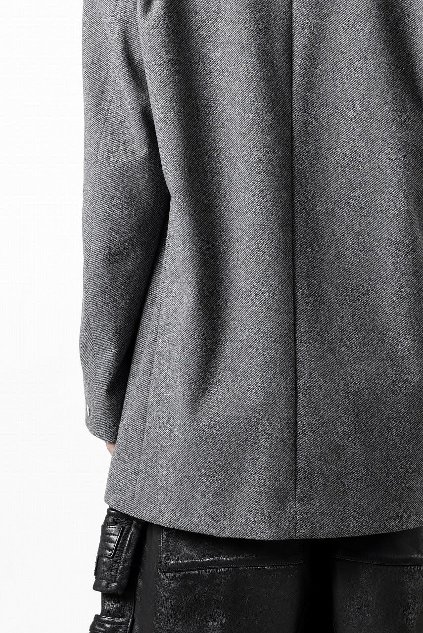 TARO HORIUCHI / th products Collarless Jacket / active setter tweed knit (gray)