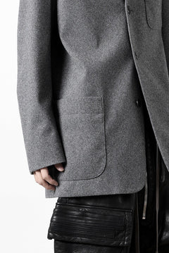 Load image into Gallery viewer, TARO HORIUCHI / th products Collarless Jacket / active setter tweed knit (gray)