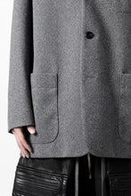 Load image into Gallery viewer, TARO HORIUCHI / th products Collarless Jacket / active setter tweed knit (gray)