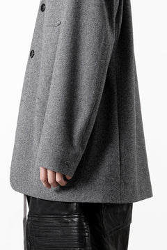 Load image into Gallery viewer, TARO HORIUCHI / th products Collarless Jacket / active setter tweed knit (gray)