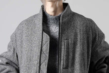 Load image into Gallery viewer, th products 3D Collar MA-1 / herringbone tweed (gray)
