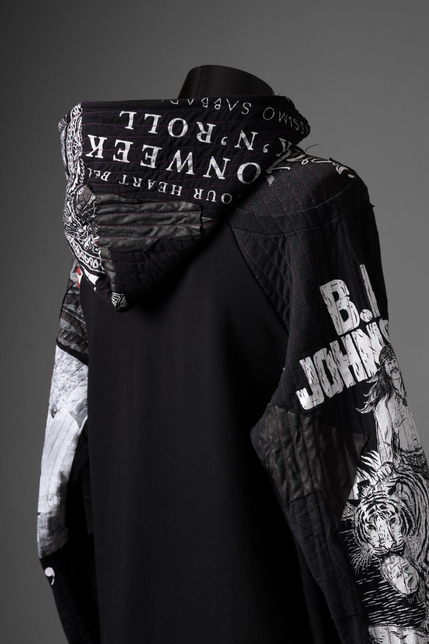 MASSIMO SABBADIN x LOOM exclusive HOODY wt. BORO STYLE DETAIL (BLACK)