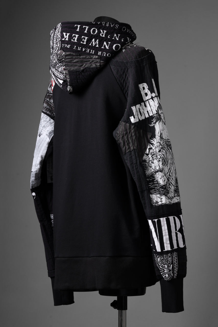 MASSIMO SABBADIN x LOOM exclusive HOODY wt. BORO STYLE DETAIL (BLACK)